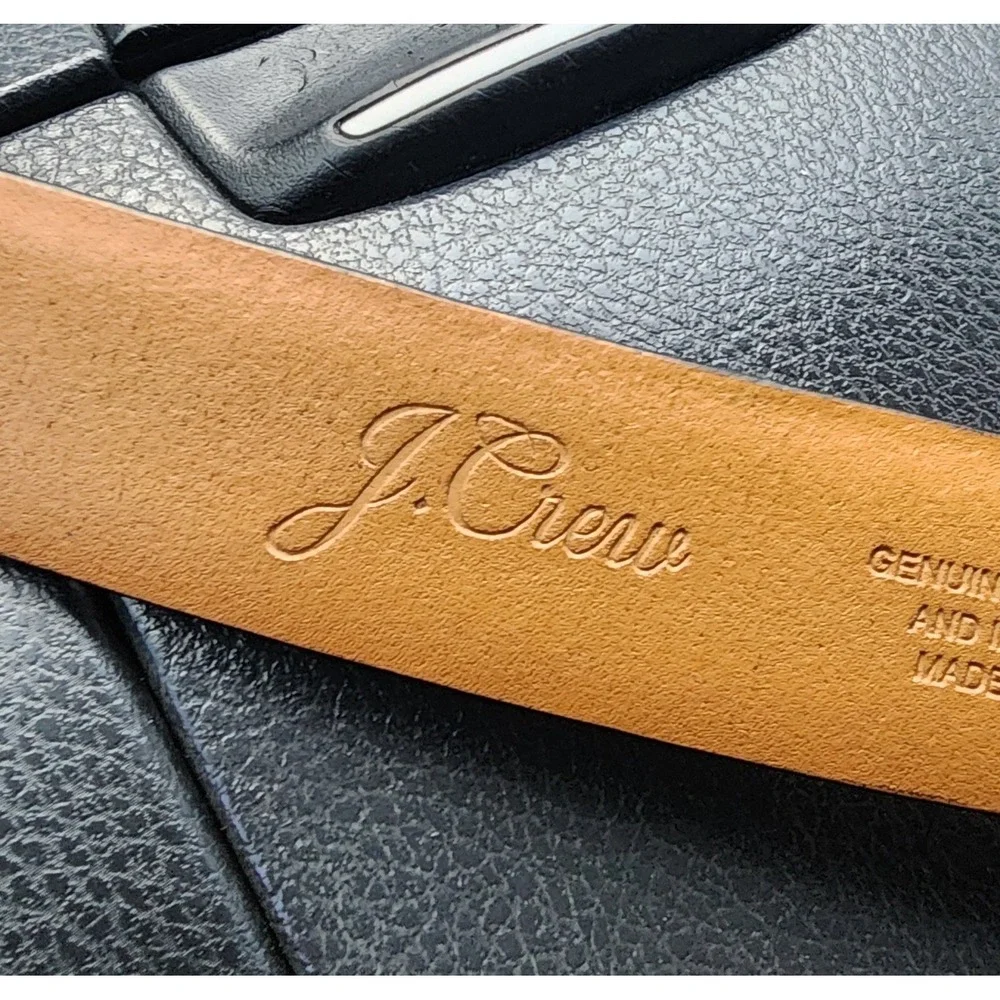 J. Crew Men's Black Genuine Leather Belt Size 32‎ KO966